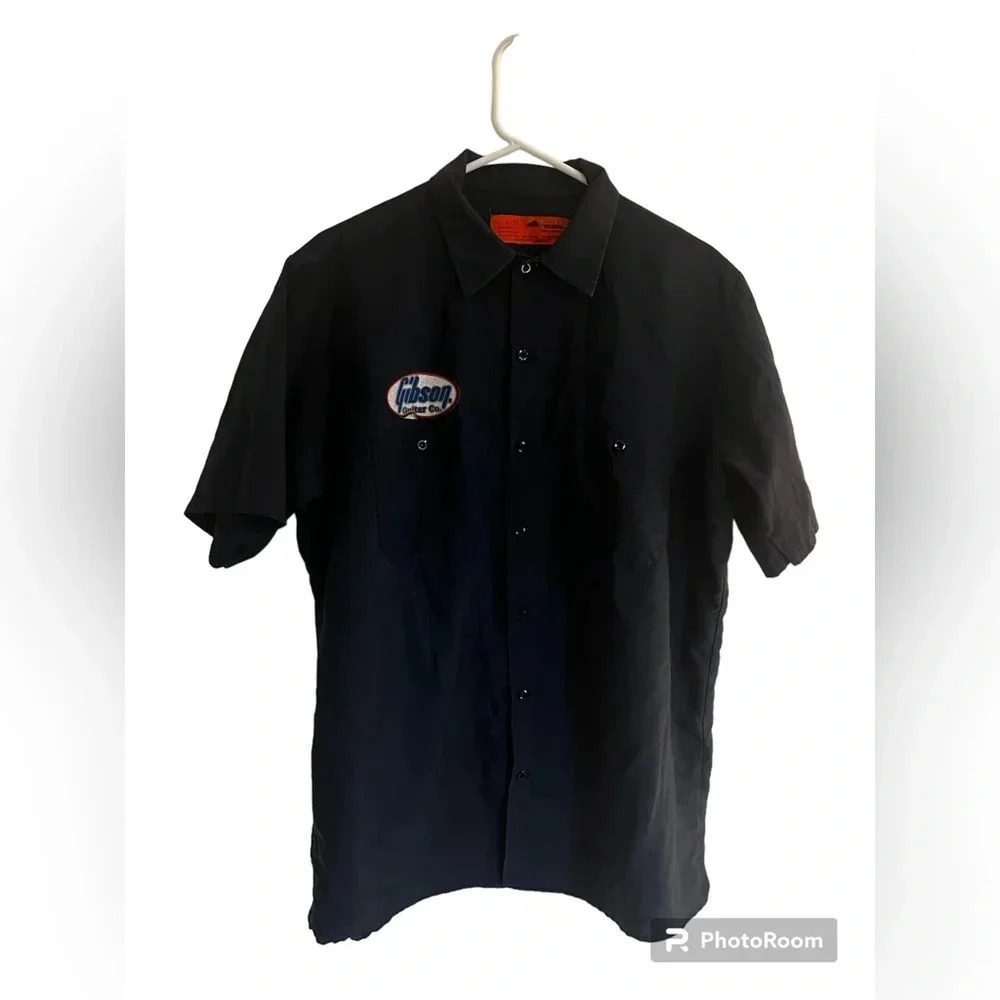 Vintage Red Kap Navy Gibson Guitar Top Men’s Large